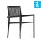 Flash Furniture Black Patio Club Chairs with Poly Resin Slats, 2PK 2-SB-A268C-BK-GG - alternate 2